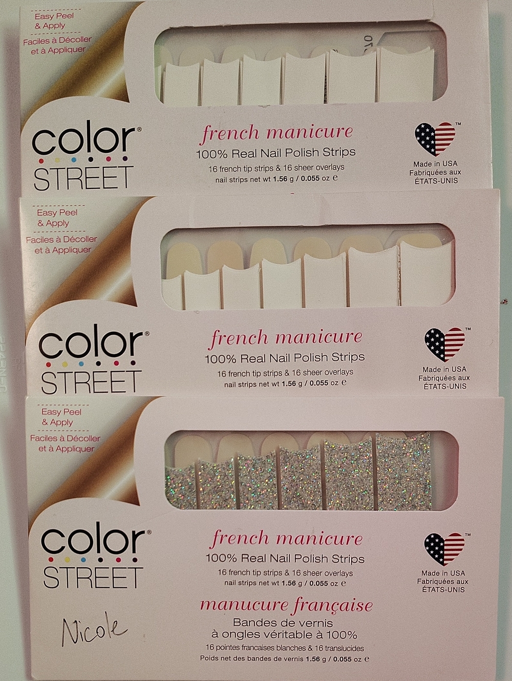 Color Street Nails, French Manicure Set Of 3